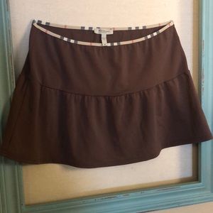 Burberry Swim Skirt Brown Plaid Medium